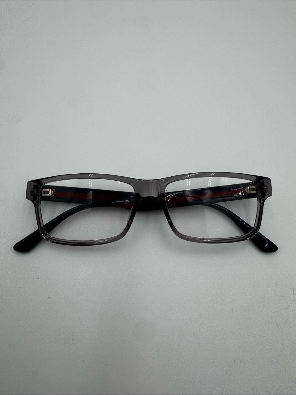 Gucci Smoky Gray Rectangular Eyeglasses - Picture 2 of 8